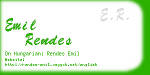 emil rendes business card